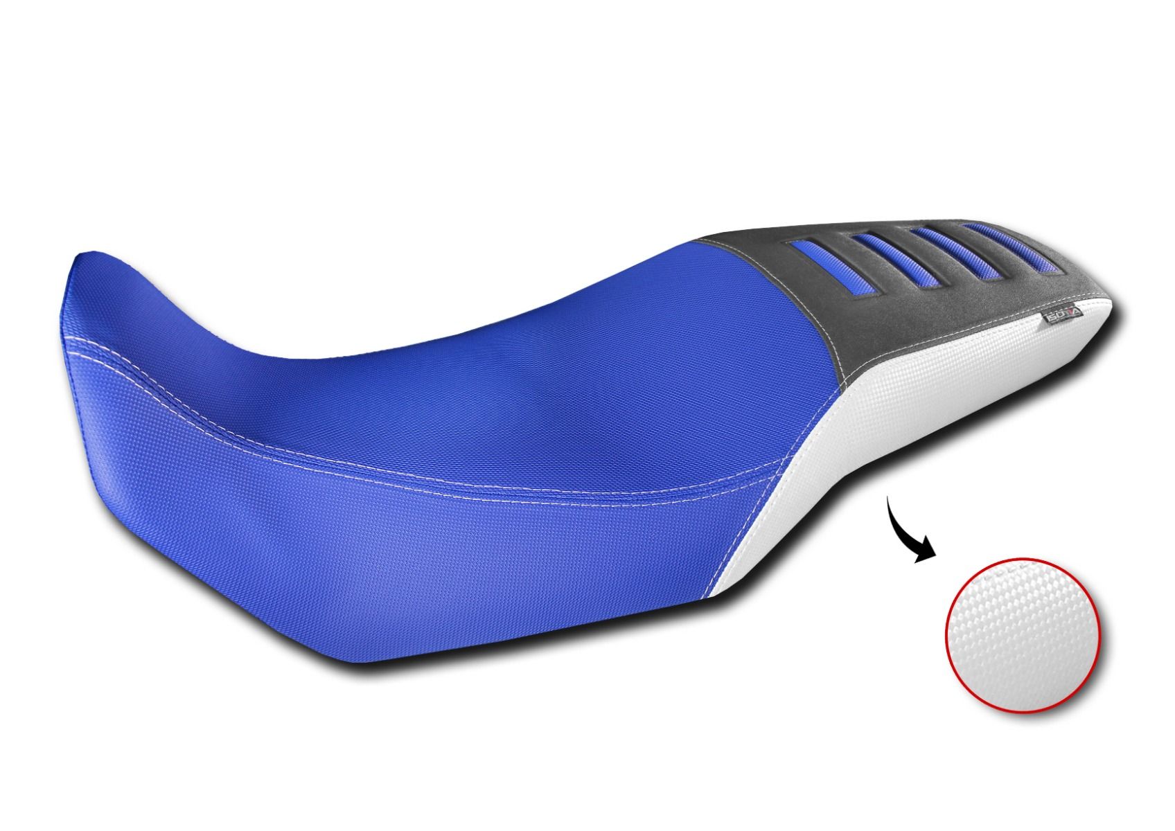 Seat cover Comfort made of 3D fiber for Honda XL 750 Transalp, blue / white / black