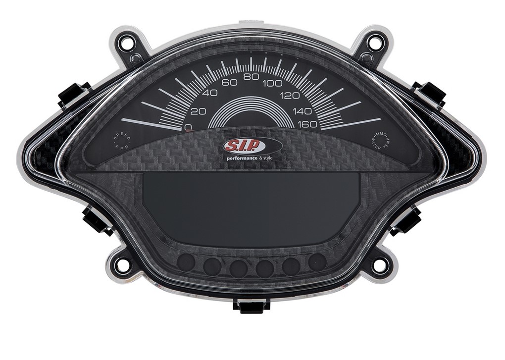 Tachometer/Speedometer for Vespa GTS/GTS Super 300cc FL ('14-), carbon-look