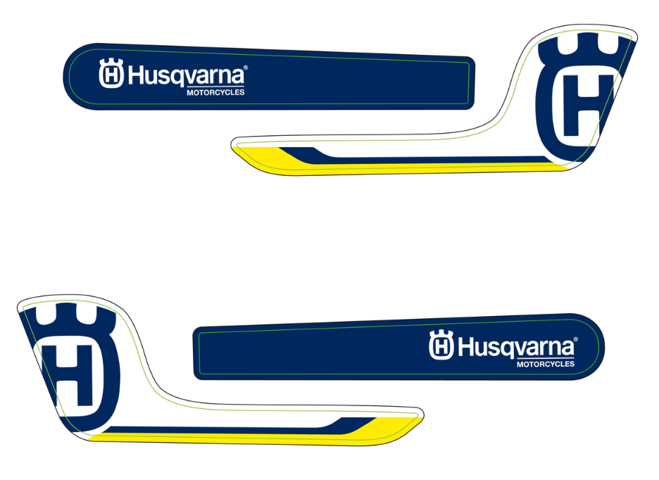 Hand protection sticker set for Husqvarna FS 450