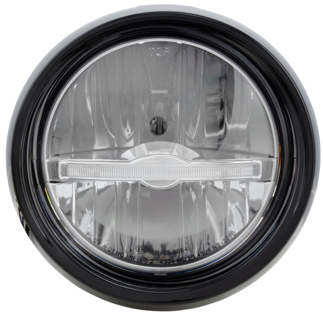 Headlight LED for Vespa Primavera 50-150ccm 2T/4T (-'18), black glossy