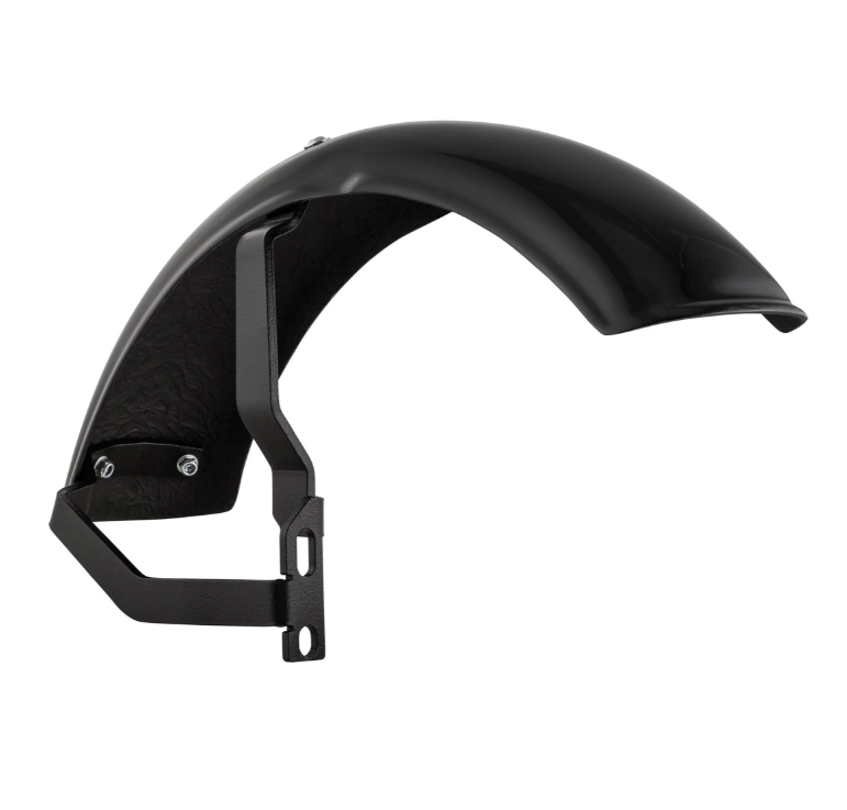 Mudguard 2.0 Garelli EVO II for Vespa PX 80-200cc, GRP black, bracket black