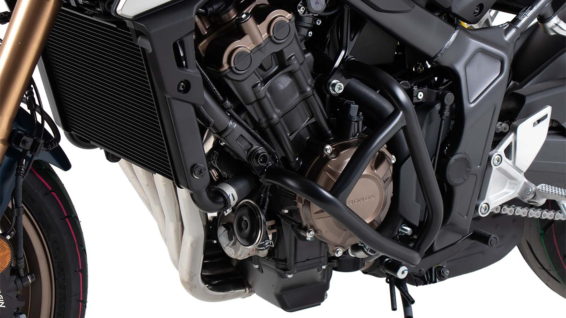 Engine guard "Solid" black for Honda CB 650 R (21-23) Hepco & Becker