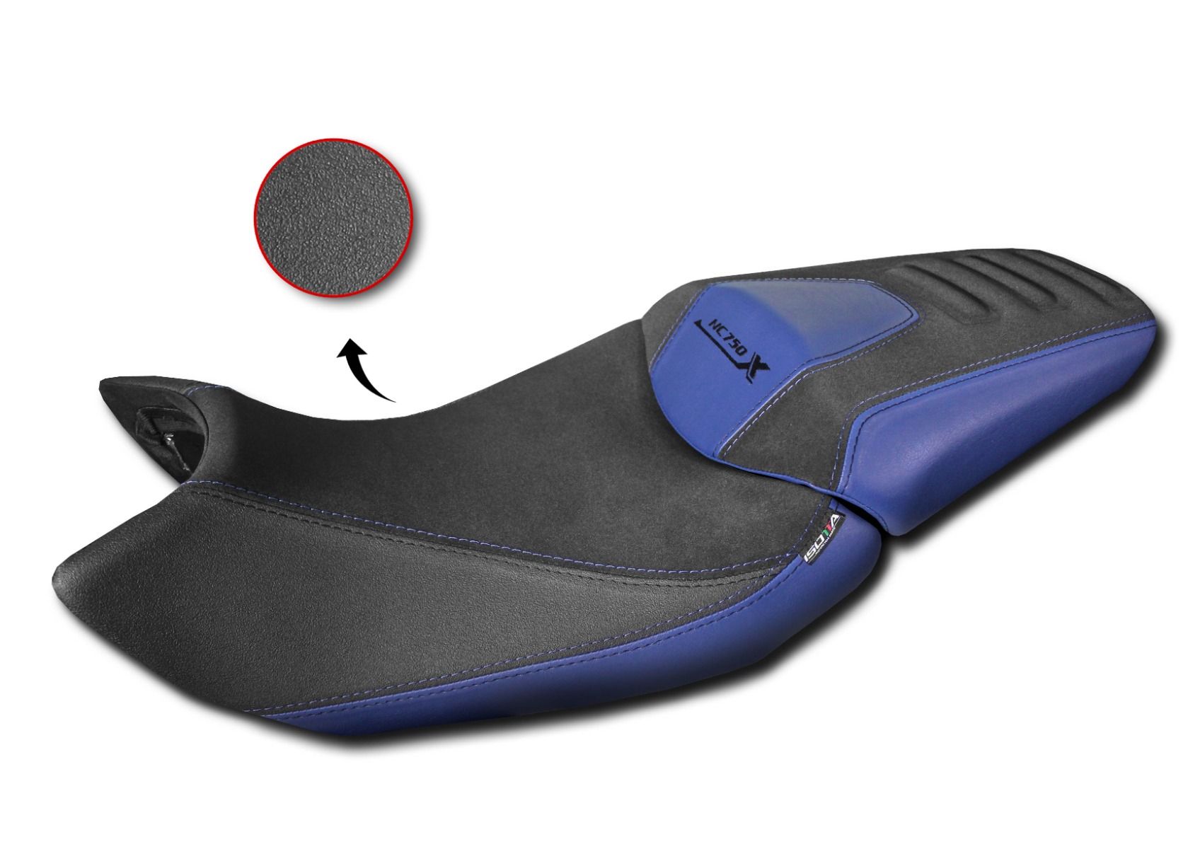 Comfort seat cover for Honda NC 750 X (21-24) balck/blue