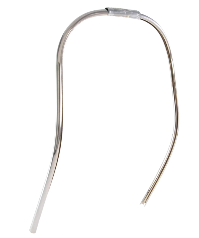 Mono slot tube leg shield CUPPINI for Vespa PX 80-200cc, chrome
