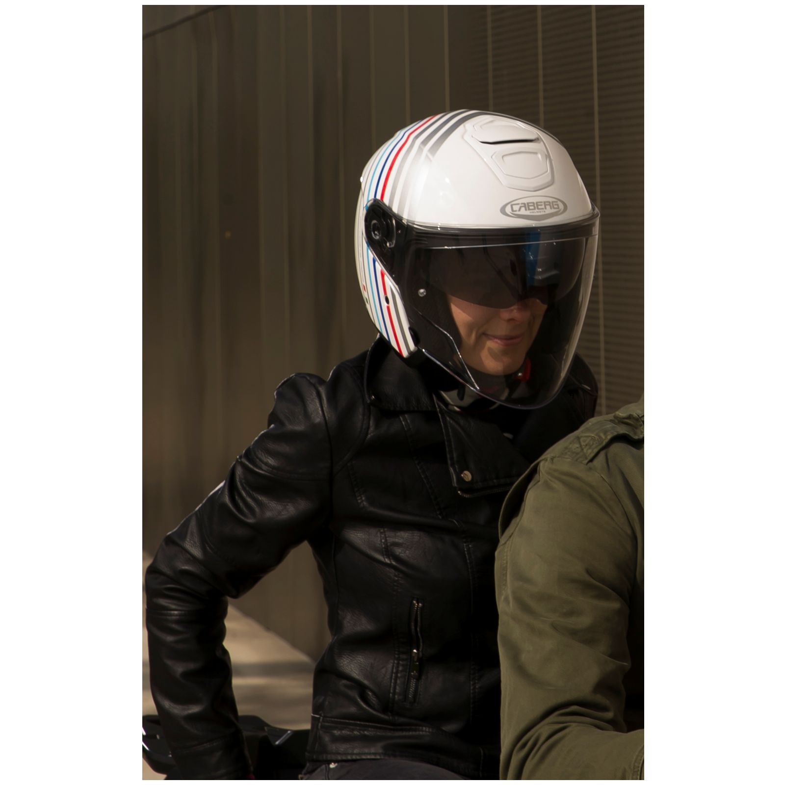 Caberg Helmet Flyon Bakari, white / silver blue red