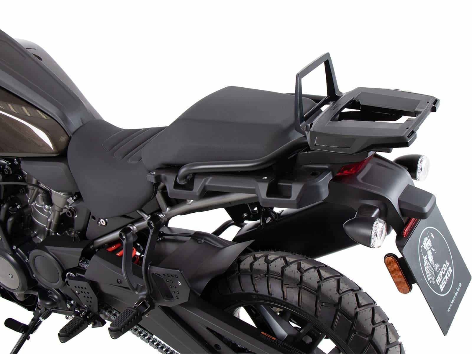 Alurack top case carrier black for Harley Davidson Pan America (21-) Hepco & Becker