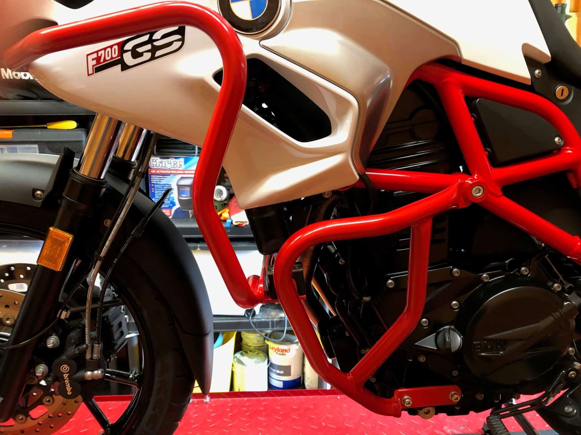 Engine guard red for BMW F 650 GS Twin /F 700 GS Hepco & Becker