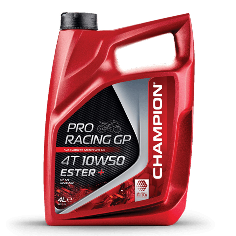CHAMPION® Proracing GP 4T 10W-50 ESTER + Fully synthetic engine oil - 4 liters