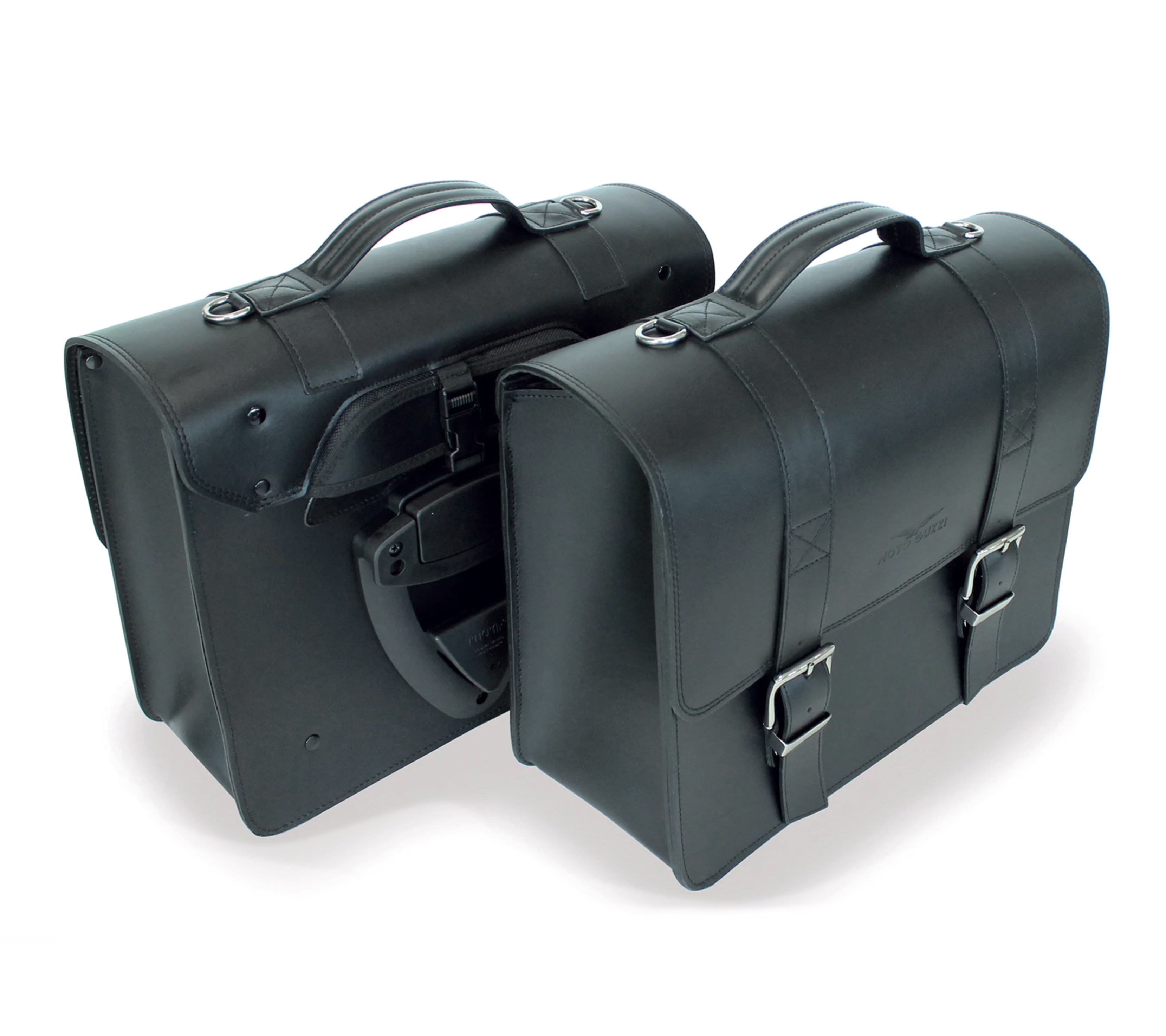 Side bag, black for Moto Guzzi V7 III/ V9 Bobber / Roamer/ Audace