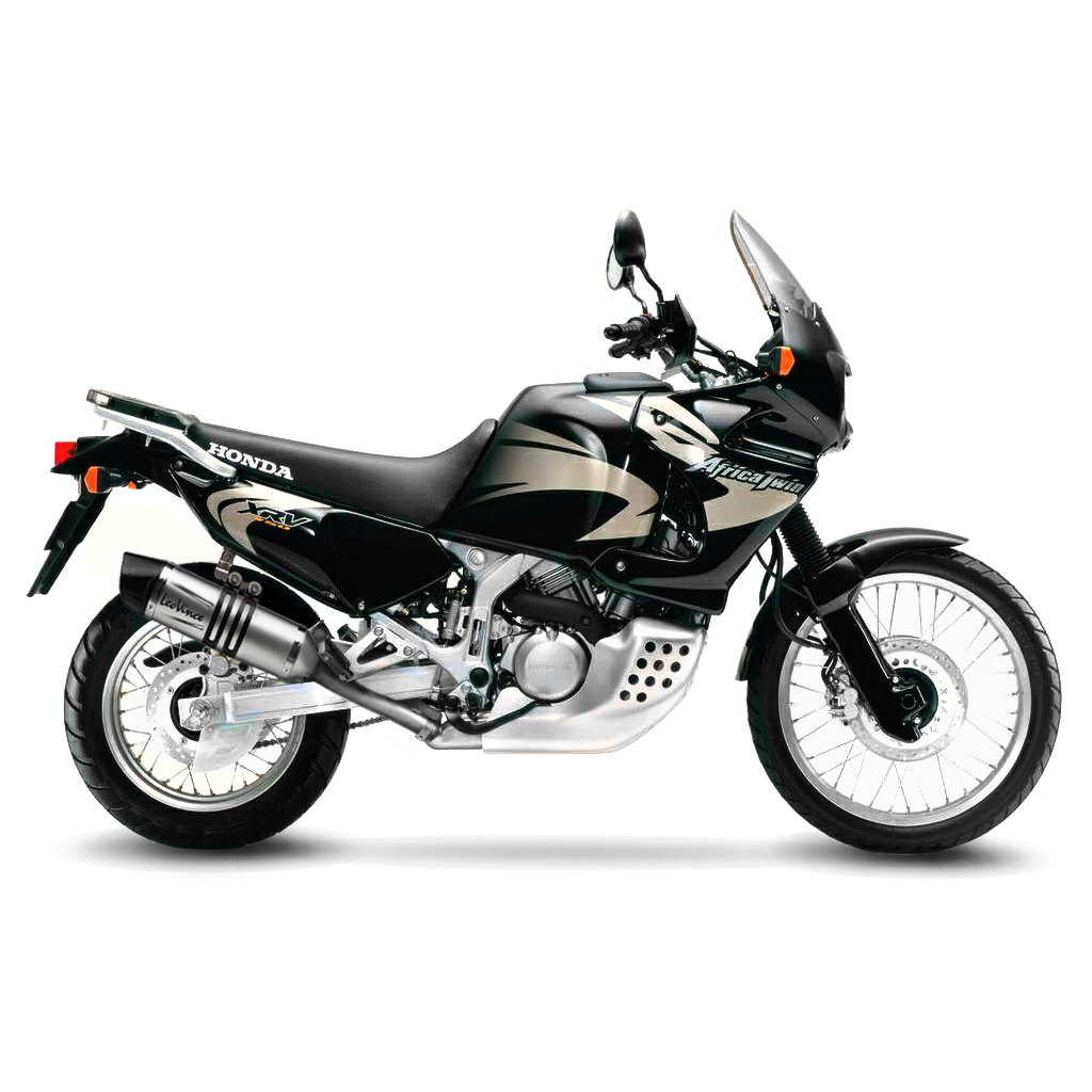 LeoVince exhaust system SBK LV One Evo 2, stainless steel, slip on for Honda XVR 750 Africa Twin (Bj.95-05)