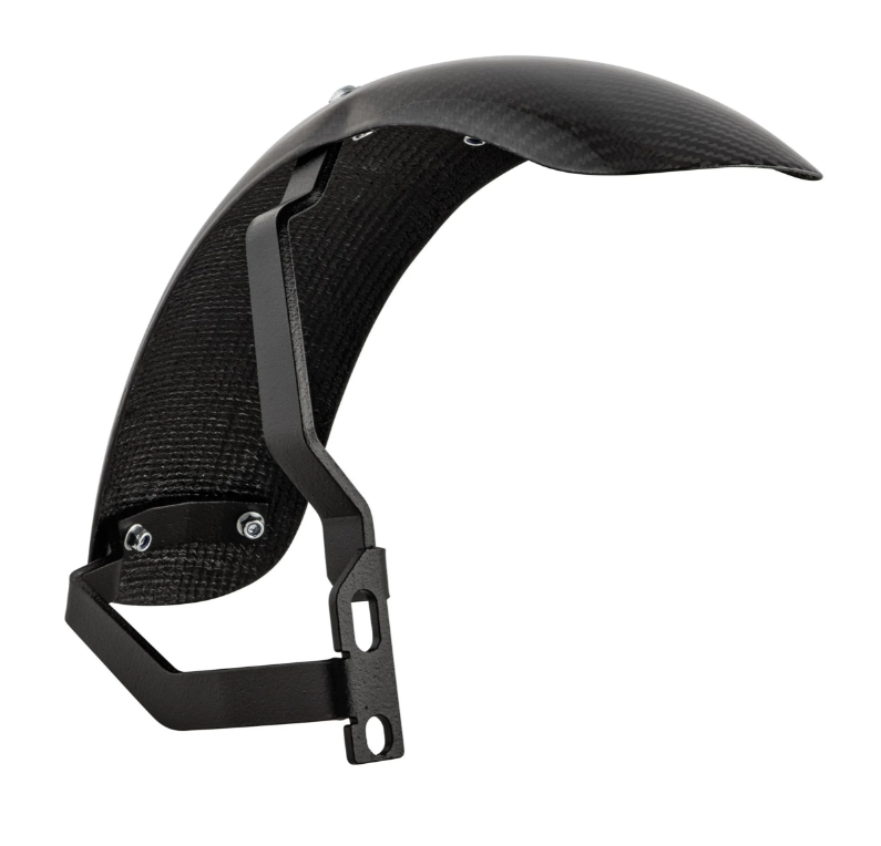 Mudguard 2.0 Garelli Race EVO II for Vespa PX 80-200cc, carbon clear, holder black