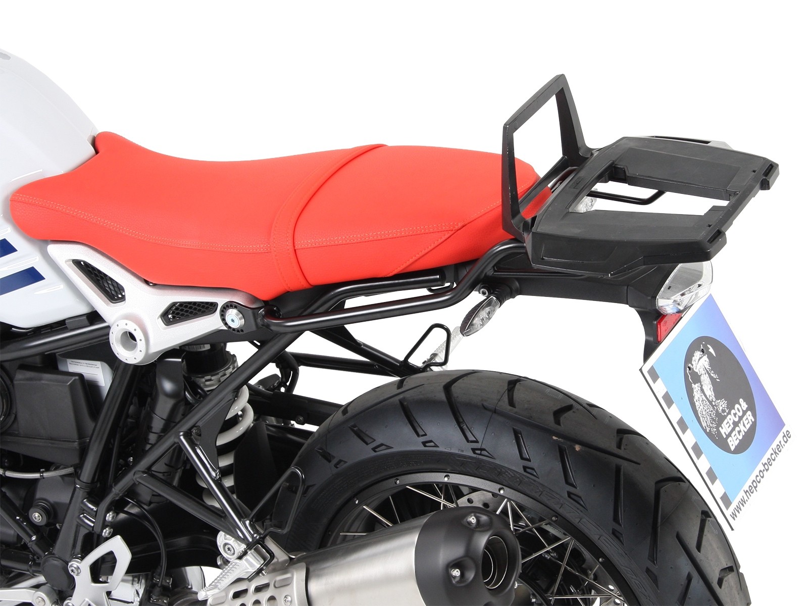 Alurack top case carrier black for BMW R nineT Urban G/S (17-23) Hepco & Becker