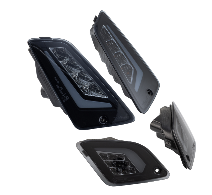 Turn signal kit ZELIONI front & rear for Vespa GTS/GTS Super/GTV 125-300cc, tinted