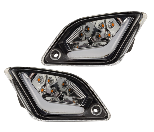 Turn signal kit front & rear for Vespa GTS/GTS Super/GTV 125-300cc ('14-), clear