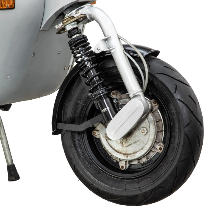 Mudguard 2.0 Garelli EVO II for Vespa PX 80-200cc, GRP black, bracket black