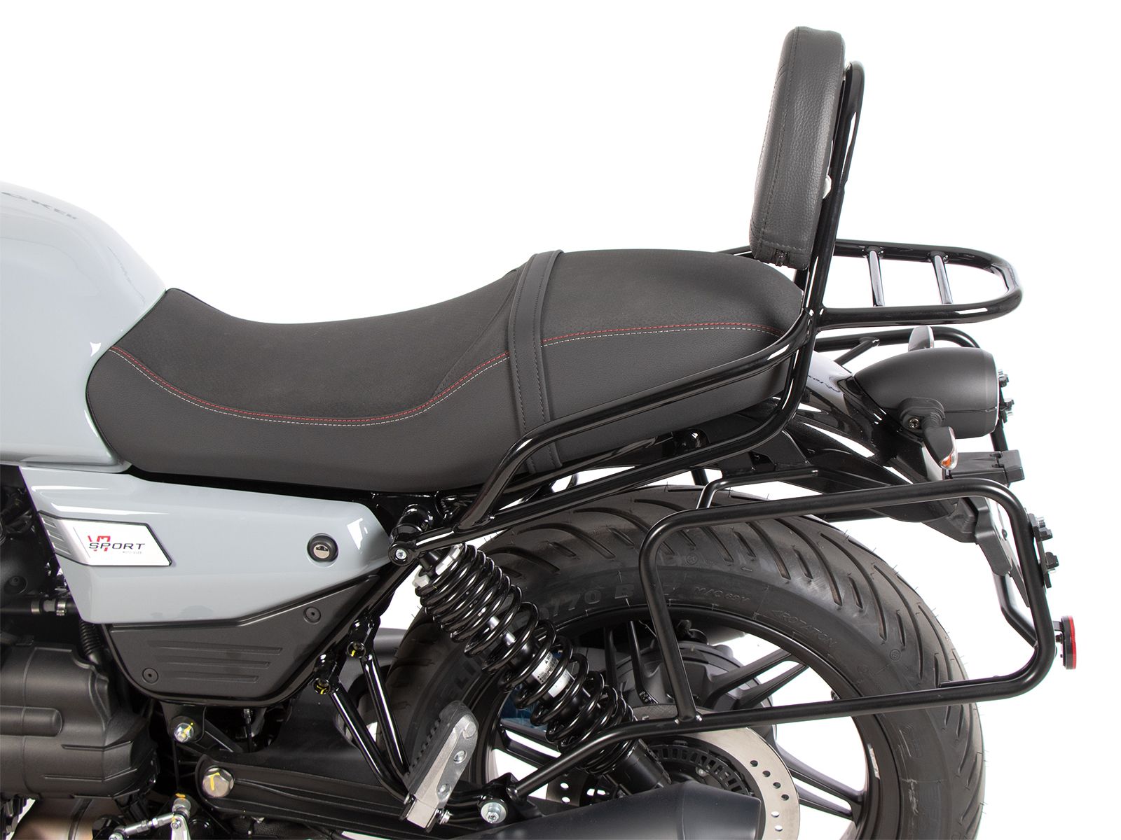 Sissybar with luggage rack black for Moto Guzzi V7 850 Sport (25-) Hepco & Becker