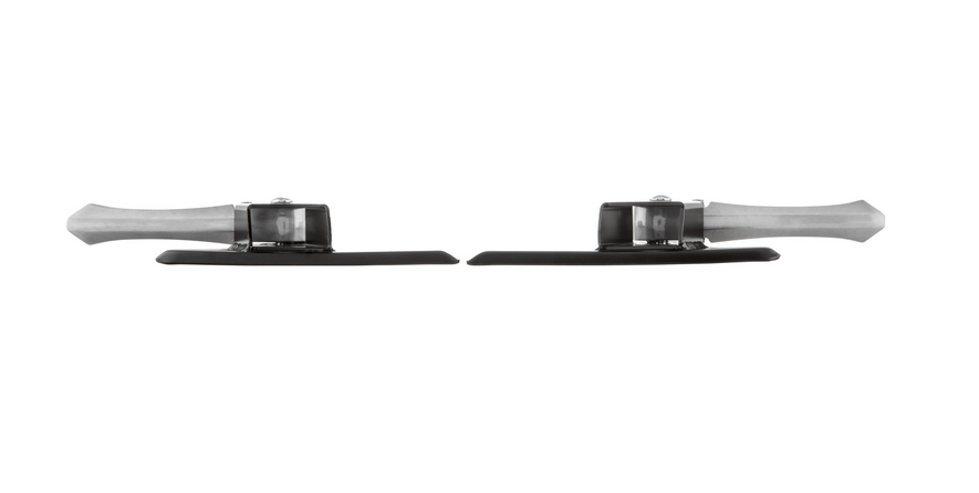 Footrests right and left for Vespa LX /LXV /S 50-150cc, black/silver