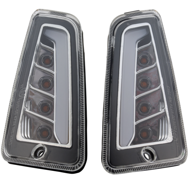 Turn signal kit front & rear for Vespa GTS/GTS Super/GTV/GT 60/GT/GT L ('03-'13), clear