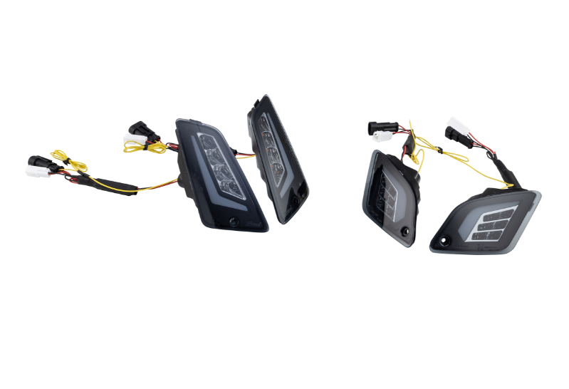 Turn signal kit ZELIONI front & rear for Vespa GTS/GTS Super/GTV 125-300cc, tinted