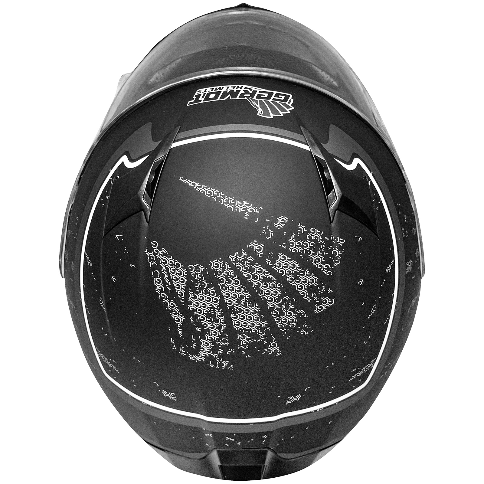 Germot full-face helmet GM 306, matt black / gray