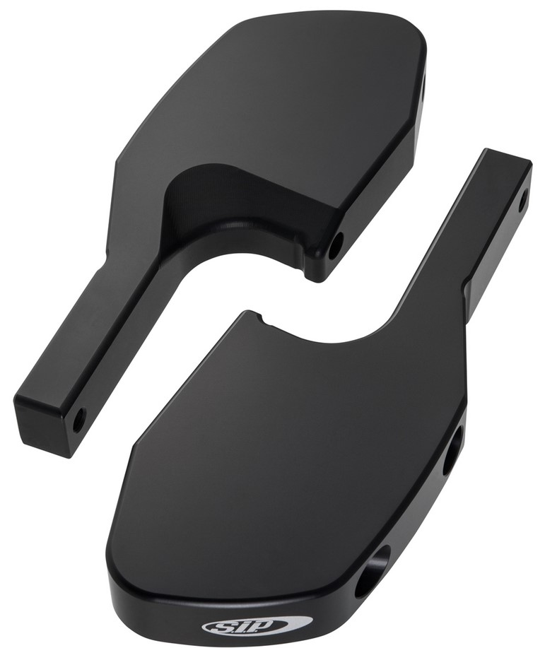 Footrest adapter pillion for Vespa GTS/GTS Super/GTV/GT 60/GT/GT L 125-300cc, black matt