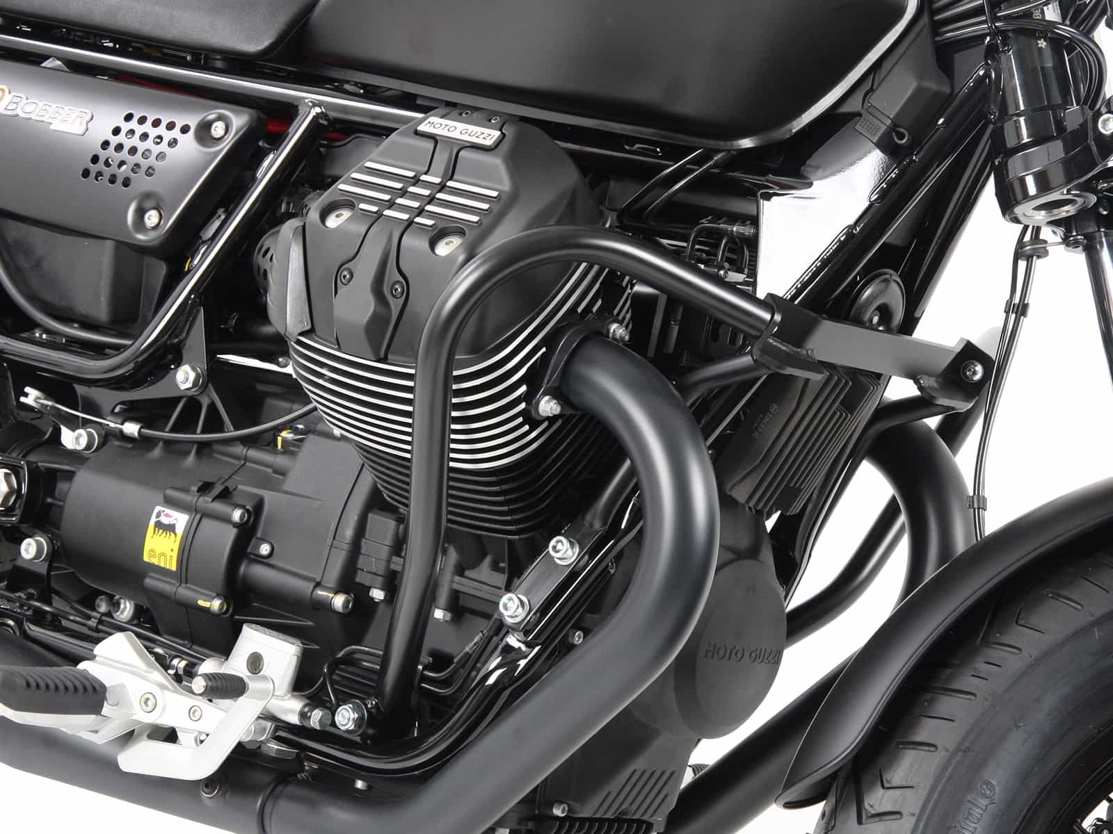 Chrome engine guard for Moto Guzzi V9 Bobber/Special Edition (21-) Hepco & Becker