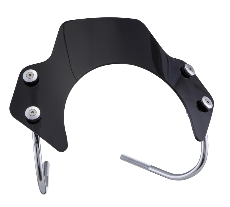 Flyscreen for Vespa GTS/GTS Super/GT/GT L 125-300cc, silver holder, black tinted