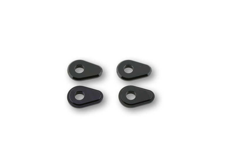 HIGHSIDER smart mounting plates Indy Spacer Black Aluminum, For Yamaha