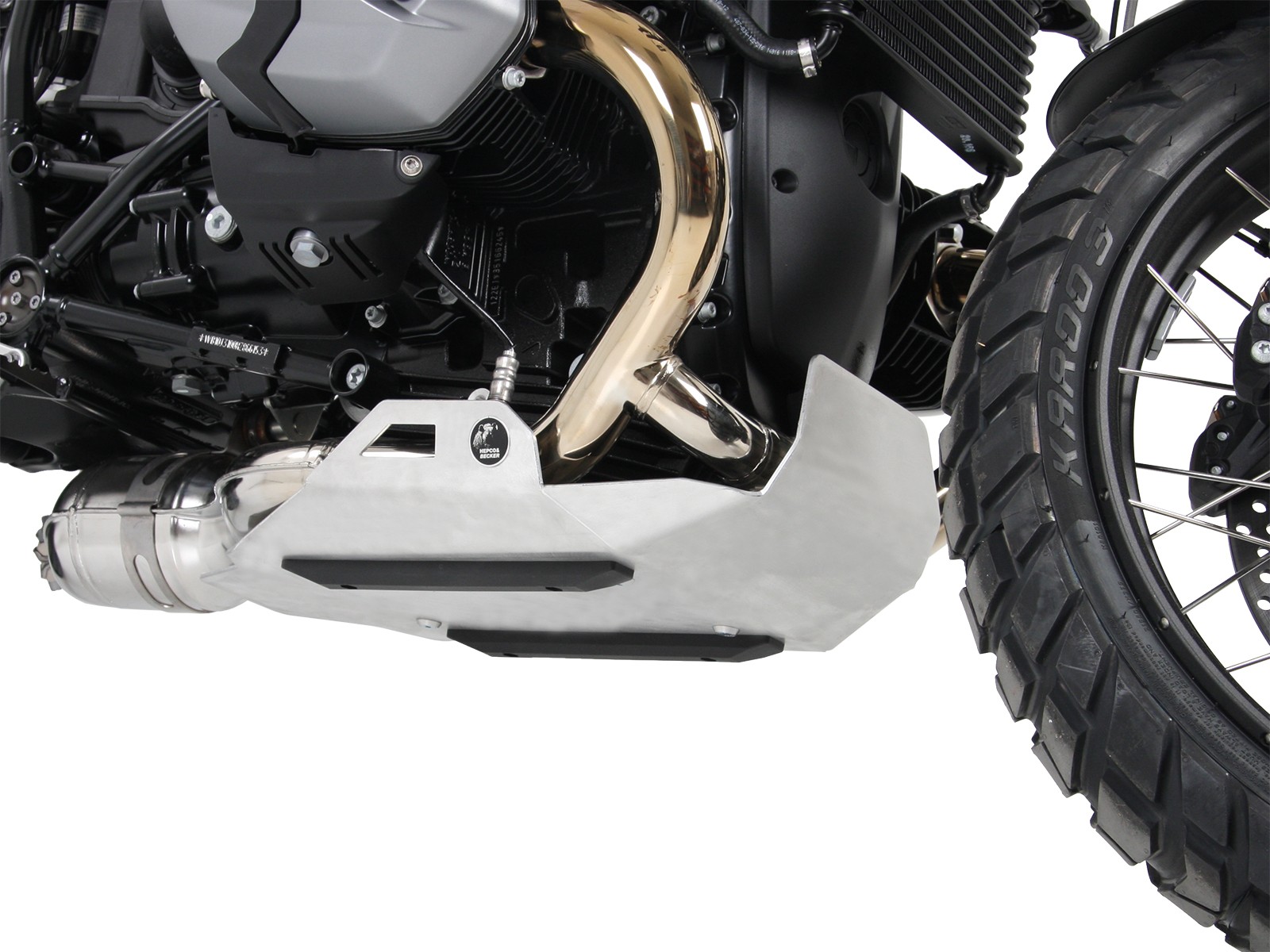 Engine protection plate silver for BMW R nineT (14-16) Hepco & Becker