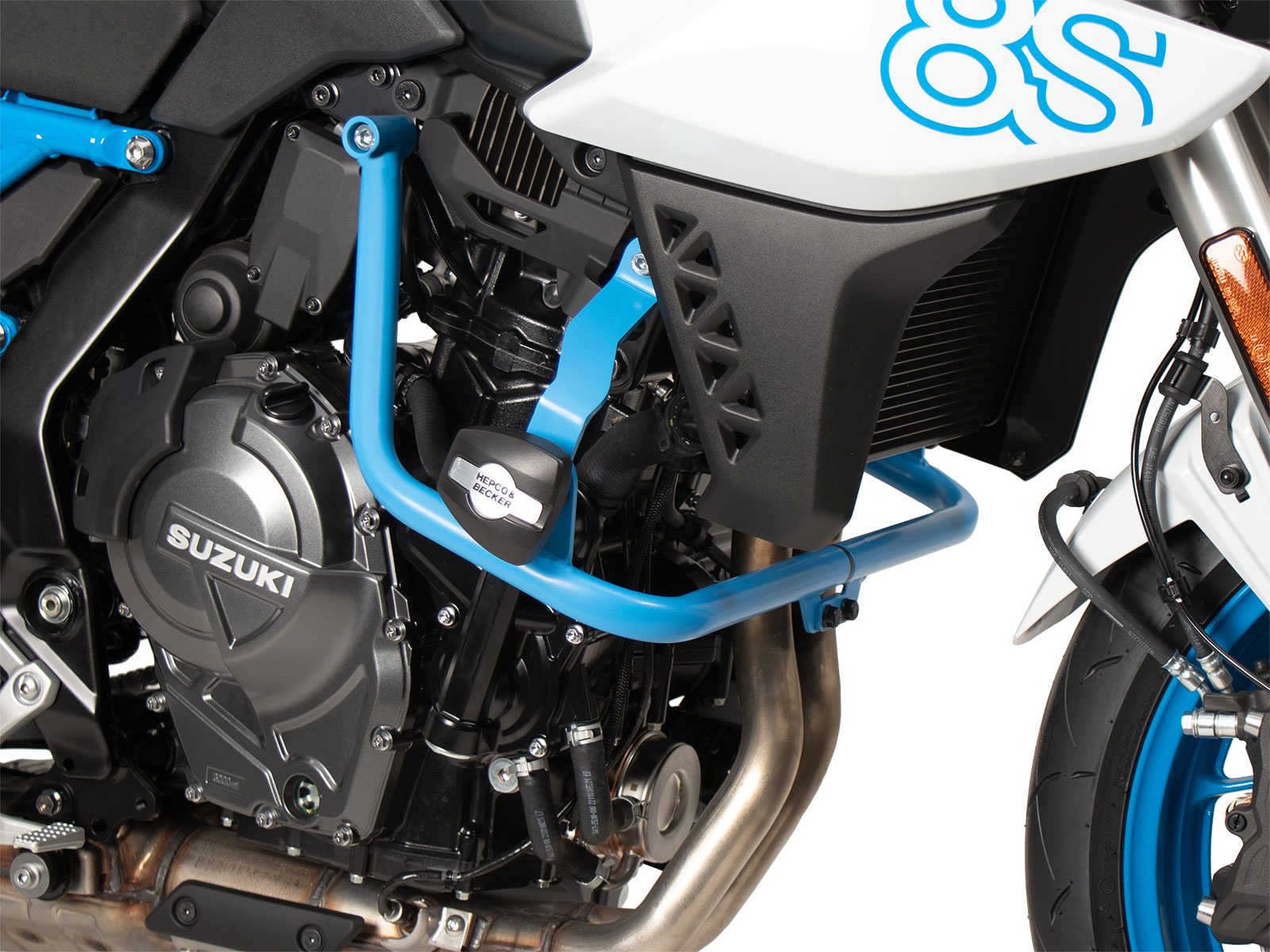 Engine Guard blue incl. ProtectionPad for Suzuki GSX-8S (23-) Hepco & Becker