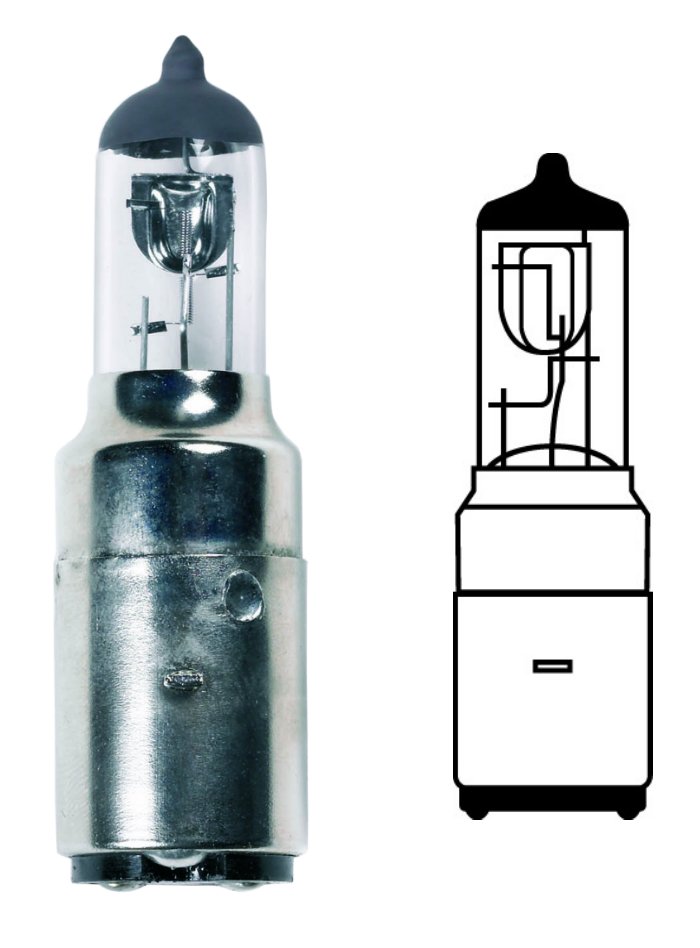 Ring bulb, incandescent lamp, halogen, 12 V, 35/35 W, BA20d