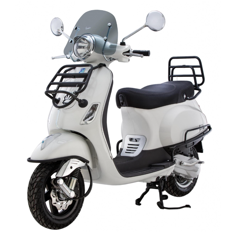 Luggage rack front for Vespa LX /LXV /S 50-150cc, foldable, black