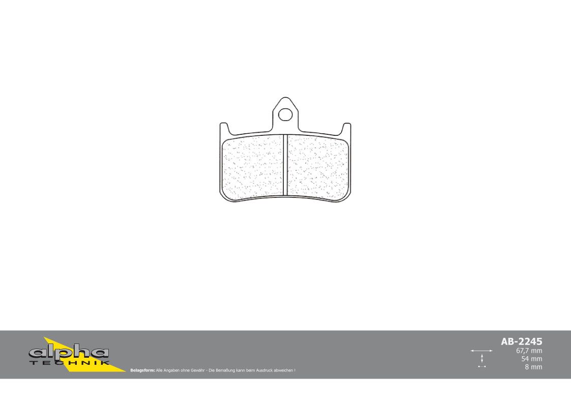 alpha Technik brake pad road with ABE
