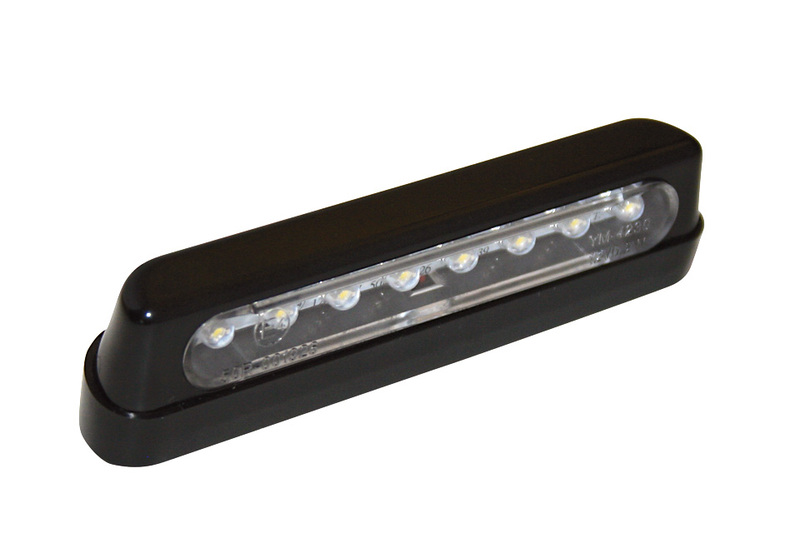 HIGHSIDER smart LED license plate light black/tinted ABS plastic, long (1pc)