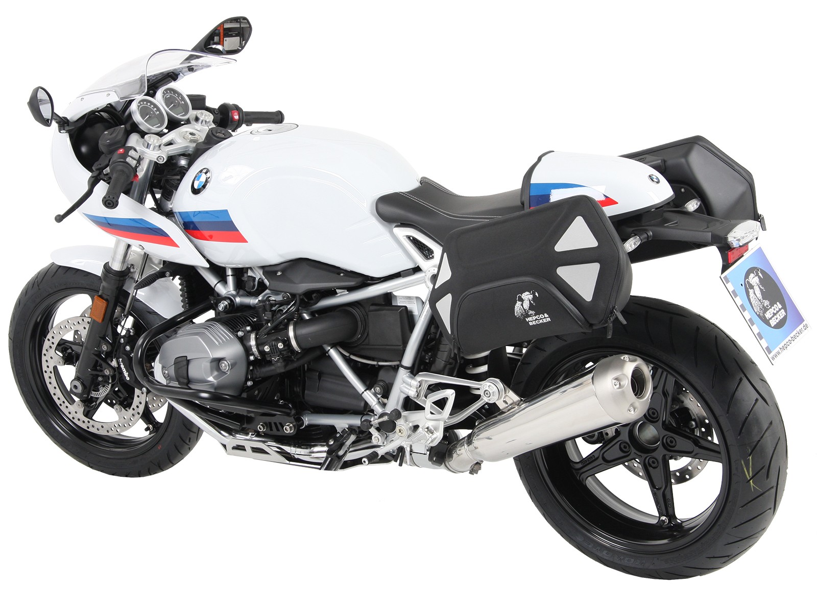 C-Bow side carrier black for BMW R nineT Racer (17-20) Hepco & Becker