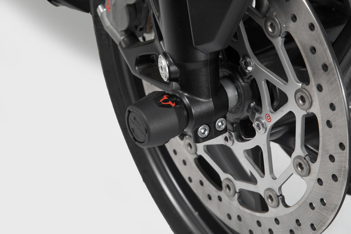 Crash pad kit for front axle for Moto-Guzzi V85 TT SW Motech