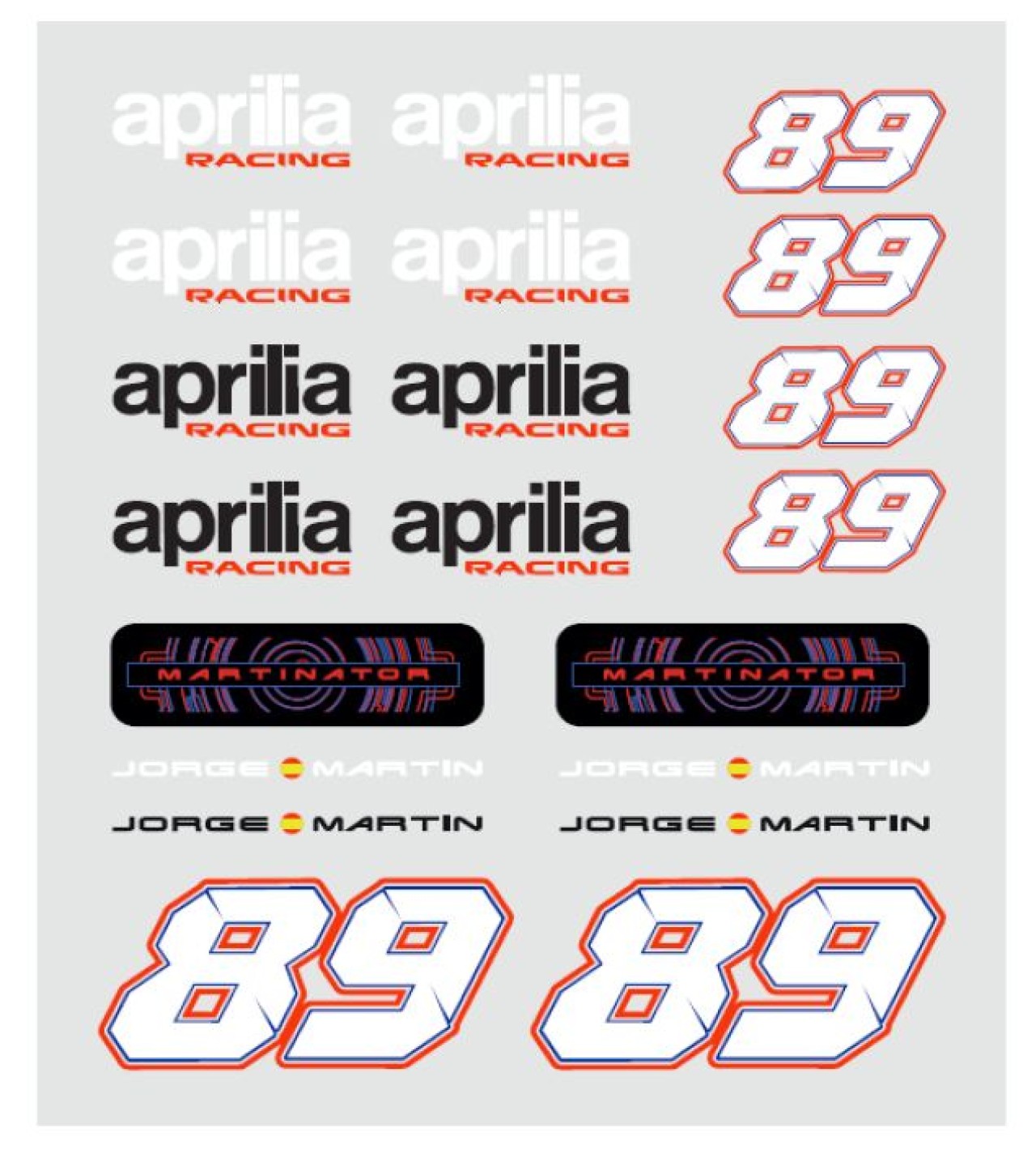 Aprilia sticker Racing 89