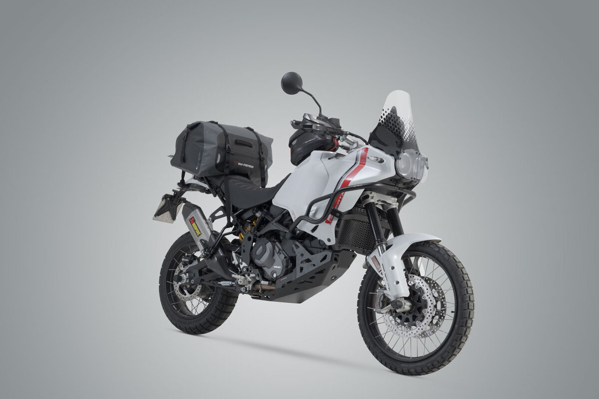 Drybag 350 rear bag for Aprilia SL 750 Shiver, black / gray - SW Motech