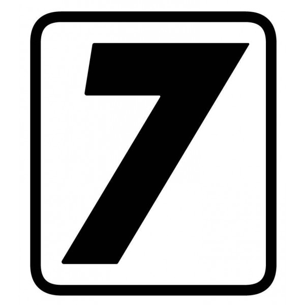 Start number sticker for number plate