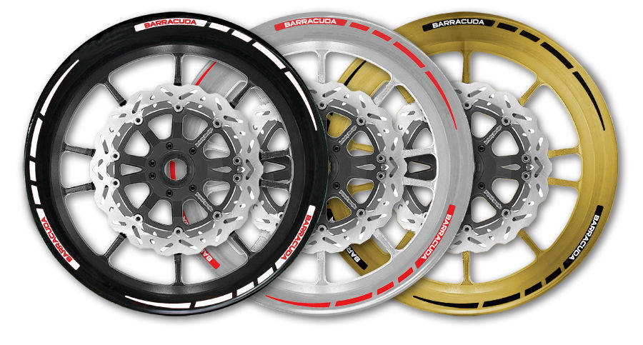 Barracuda rim sticker red 17-19 inch