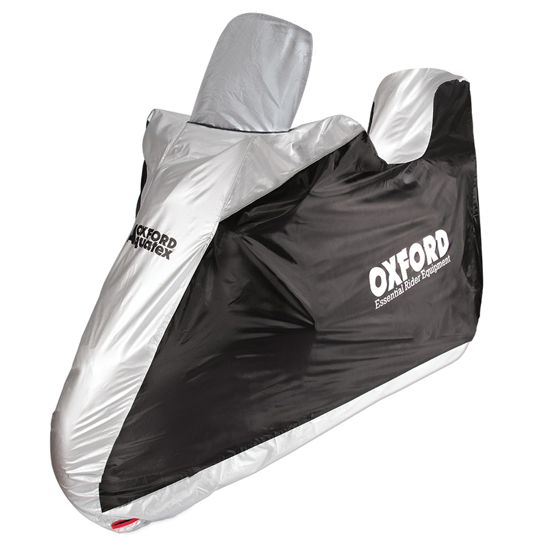 Oxford Indoor / Outdoor Cover Aquatex Black/Silver - Scooter - with Topcase and Windscreen -
