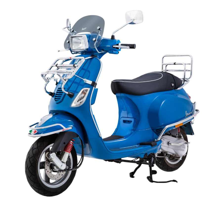 Luggage carrier front for Vespa S 50-150cc, foldable, chrome