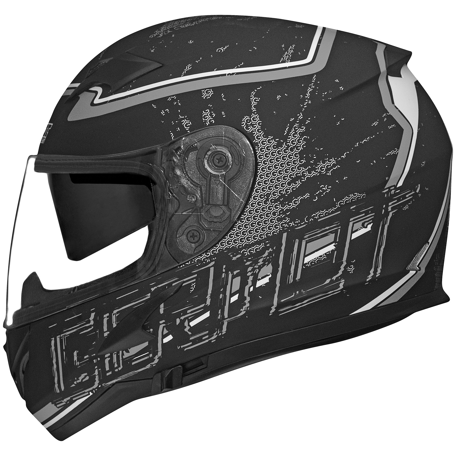 Germot full-face helmet GM 306, matt black / gray
