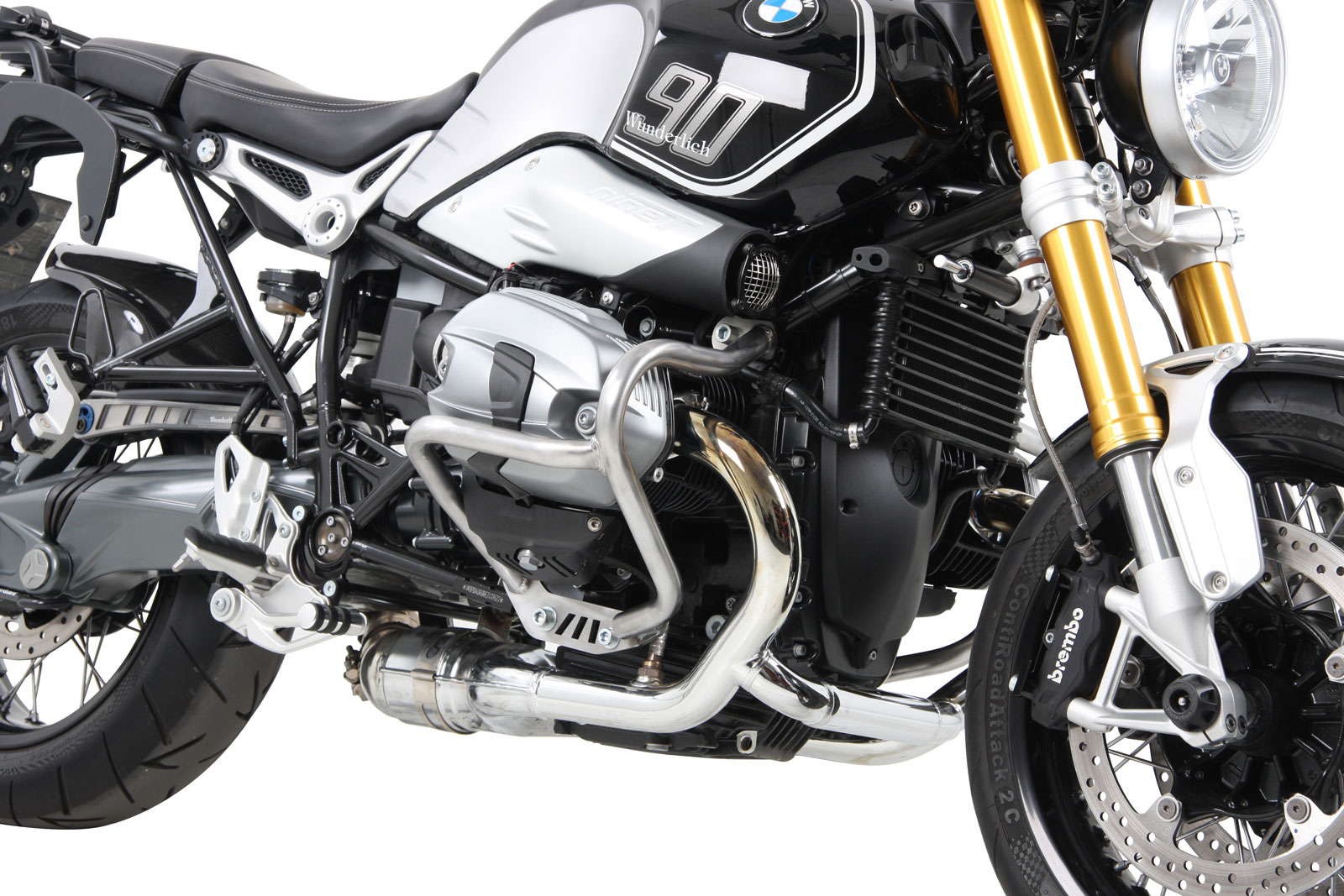 Engine guard silver for BMW R nineT Urban G/S (17-23) Hepco & Becker