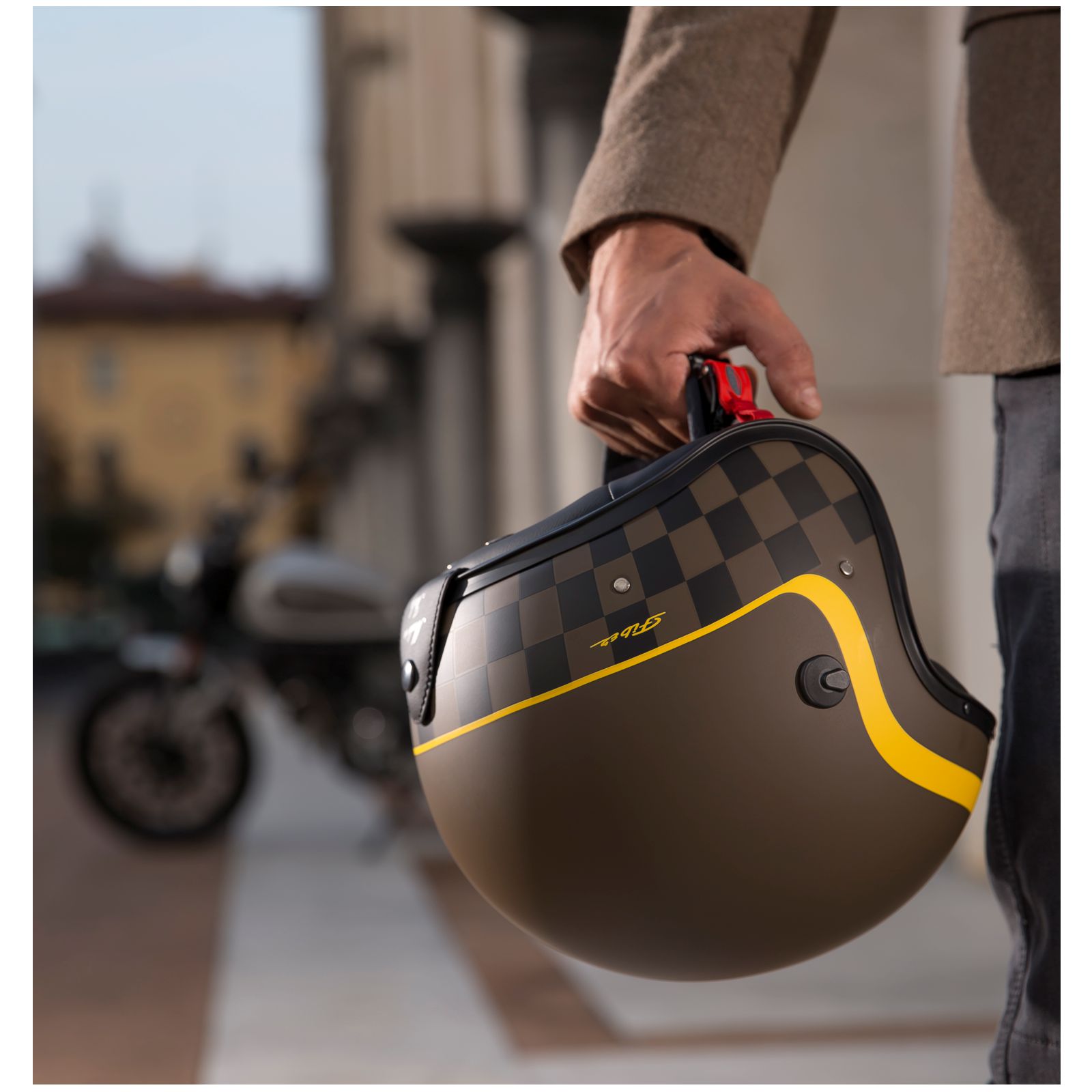 Caberg Helmet Freeride Formula, matte brown / Mustard yellow