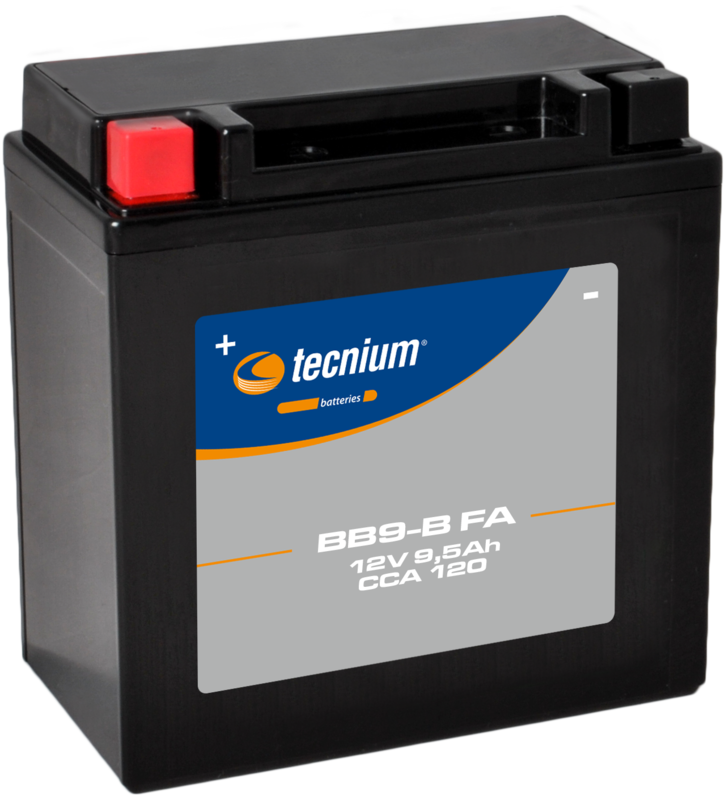 Tecnium maintenance-free battery activated at the factory - BB9-B