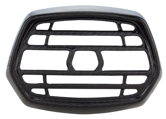 Lamp ring with grille for Vespa Sprint 50-150cc 2T/4T ('13-'18), Carbon