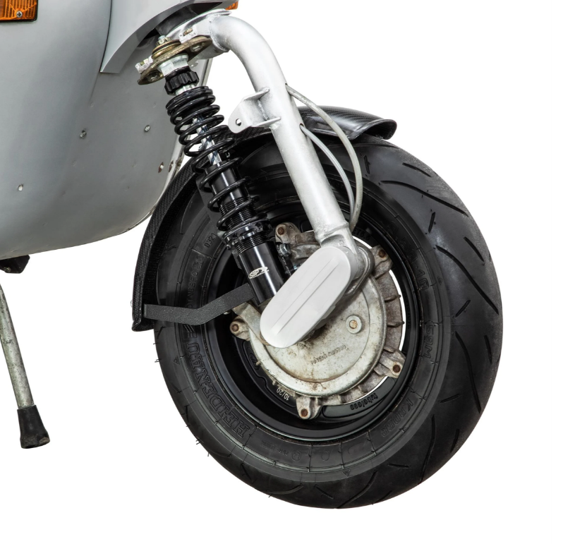 Mudguard 2.0 Garelli EVO II for Vespa PX 80-200cc, carbon clear, holder black