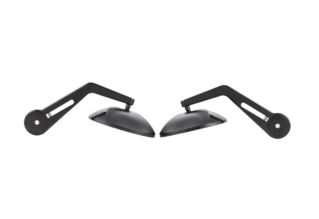 Handlebar end mirror ZELIONI for Vespa, right and left, black anodized