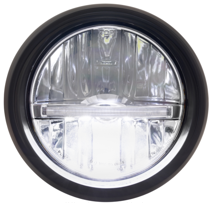 Headlight LED for Vespa Primavera 50-150ccm 2T/4T (-'18), black matt